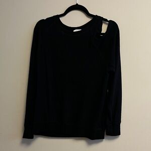 LNA Black Cut-Out Sweatshirt